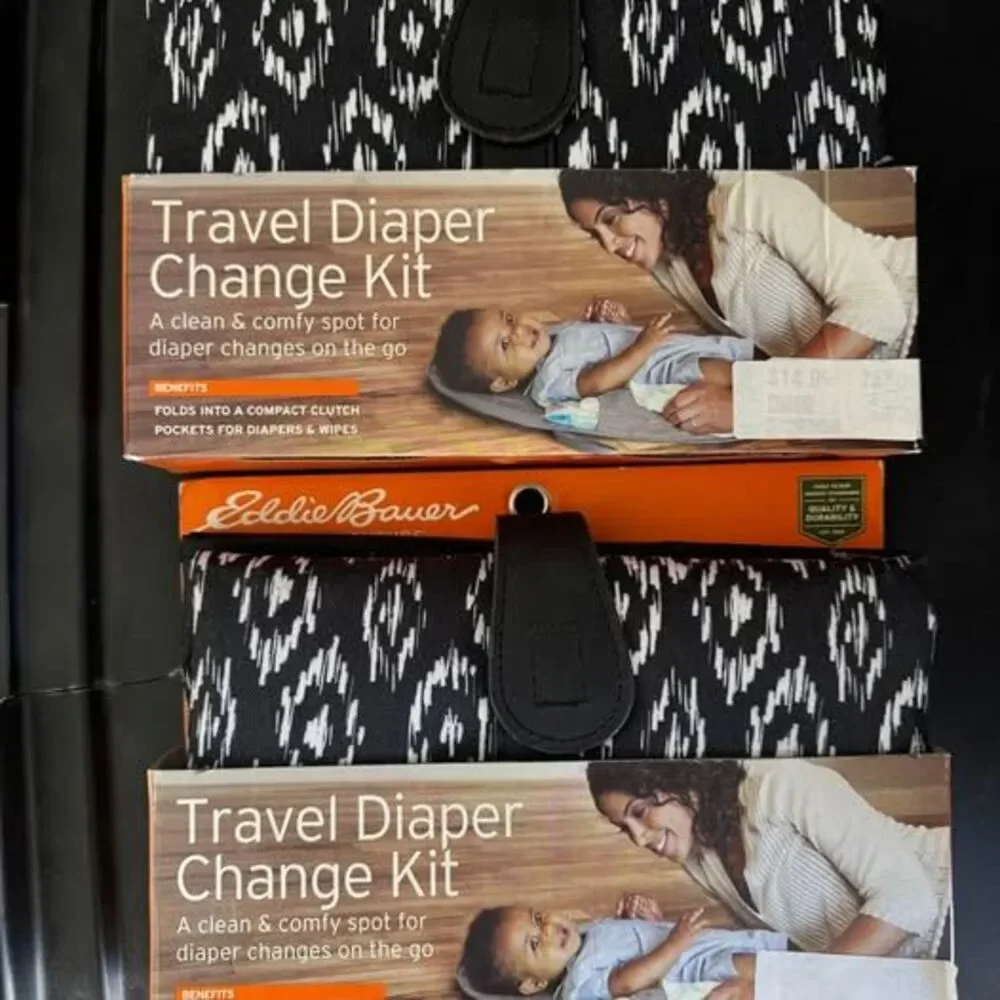Two Eddie Bauer Travel Diaper Change Kit (Lot of 2)